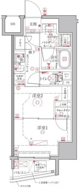 クレイシアＩＤＺ上野の間取り|間取りです。