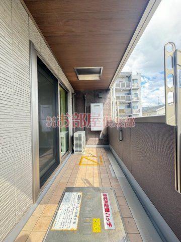 Agreableのバルコニー|外からの目が気にならないバルコニーで洗濯物が干せます
