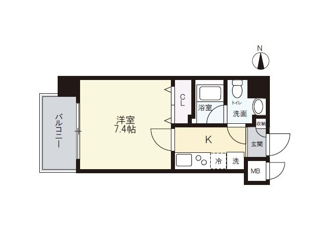リアーレ北田辺の間取り