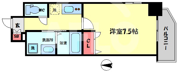 La Douceur梅田Westの間取り|URBAN PARK 梅田 WEST　開放感のある間取り