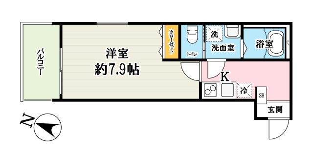 ゴーイング埼大前Ⅱの間取り