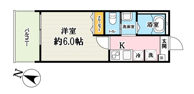 ゴーイング埼大前Ⅱの間取り
