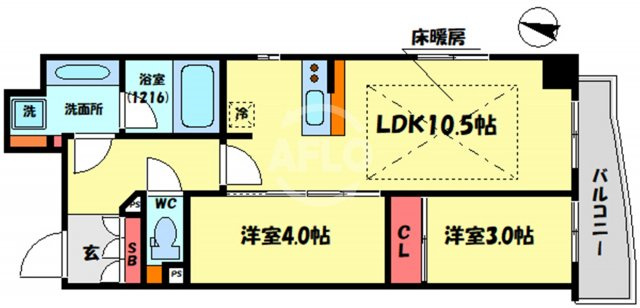 アーバネックス西本町　明治小学校区の間取り|アーバネックス西本町　間取り