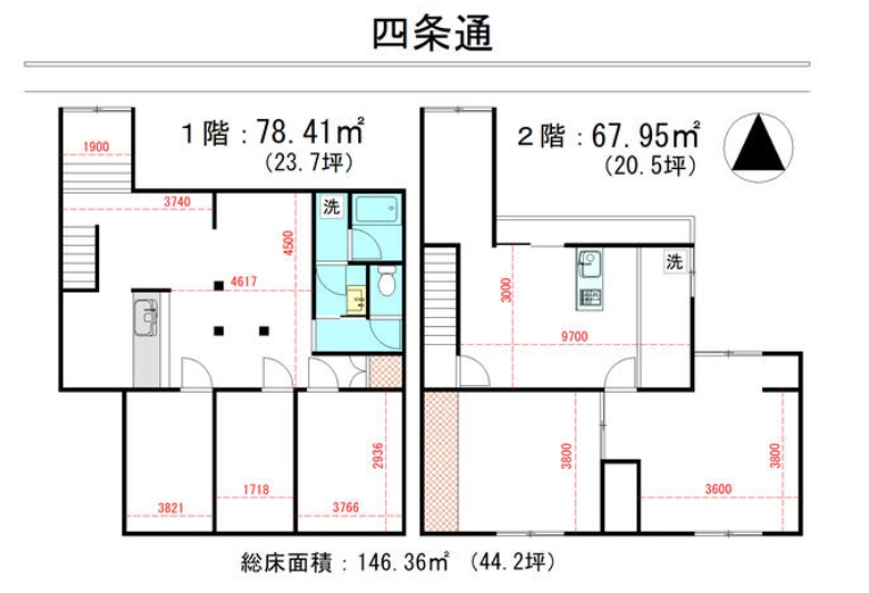 壬生京町家の間取り