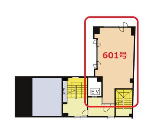 大阪市中央区西心斎橋２丁目の店舗一部の間取り