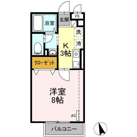 アムール大倉山　B棟の間取り