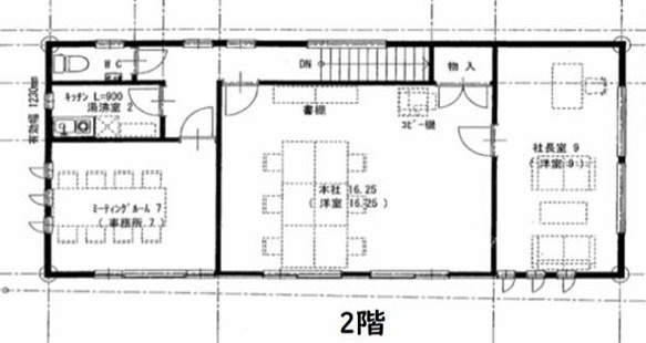 川島滑樋町店舗事務所の間取り