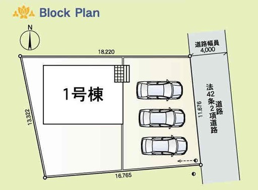 CRADLE GARDEN 太田市鳥山上町第6　新築住宅1号棟の区画図