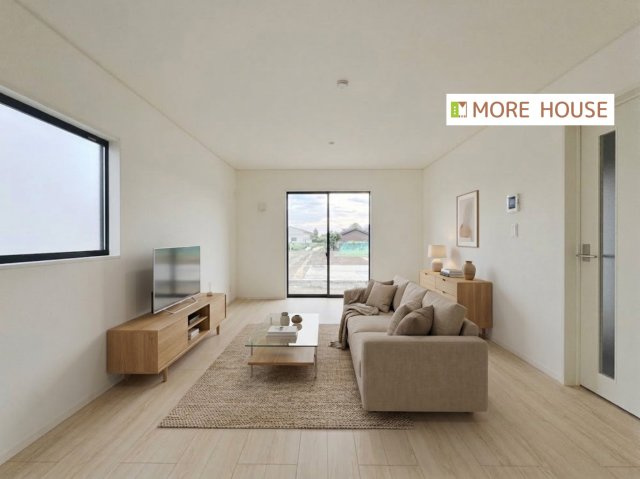 CRADLE GARDEN 太田市新田上江田町第1　新築住宅1号棟の居間・リビング