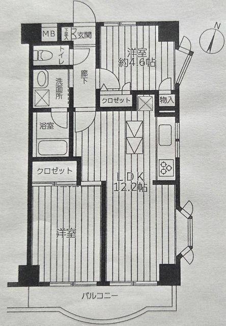 横浜阪東橋ガーデンハウスの間取り