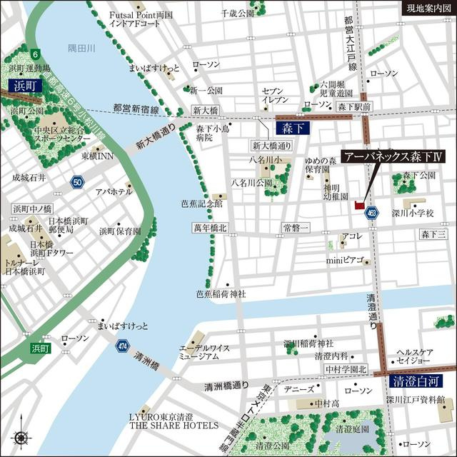アーバネックス森下Ⅳの地図