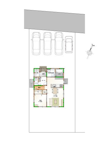 オール電化デザイナーズハウス鳴門市撫養町建売⑱の区画図