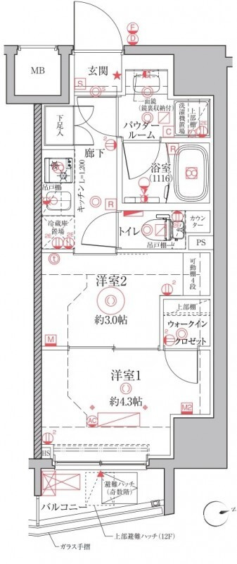 クレイシアIDZ上野の間取り