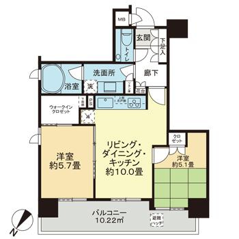 【間取り】 | リシェ五反田スカイビュー