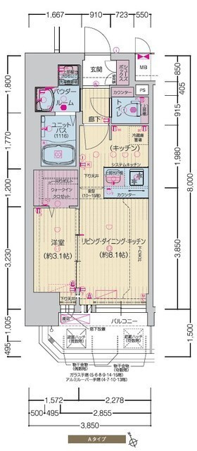 プレサンスＮＡＧＯＹＡ覚王山の間取り