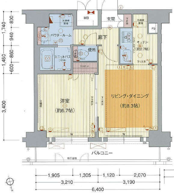 プレサンスＮＡＧＯＹＡ桜通ビッグビートの間取り