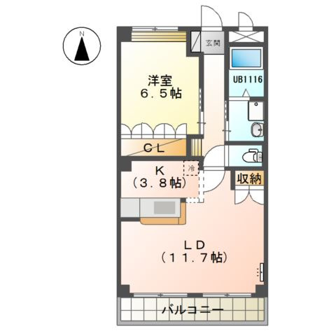 ミロワール赤坪の間取り