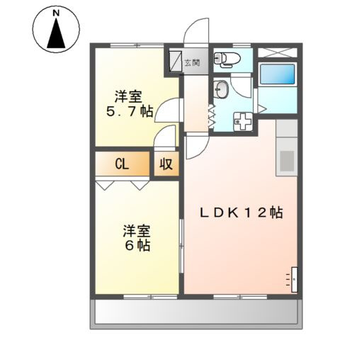中切ハイムの間取り