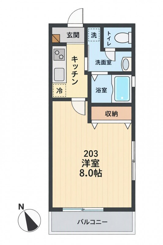 N・Kハイツの間取り
