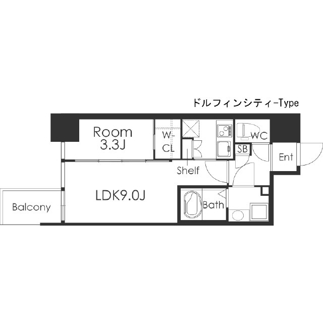 マリンズ心斎橋Ⅲの間取り