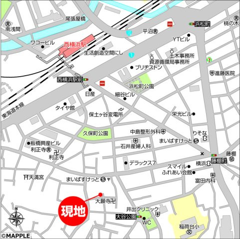 アクアベース西横浜の地図