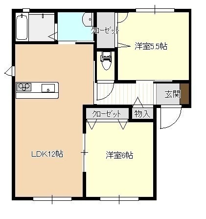 ディアス吉岡の間取り
