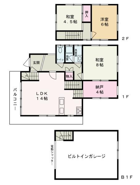 和歌山市大谷　中古戸建の間取り