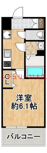 VITA弁天町の間取り|★1K★