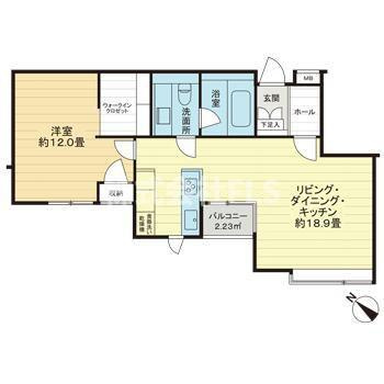 目黒区三田１丁目の賃貸マンションの間取り