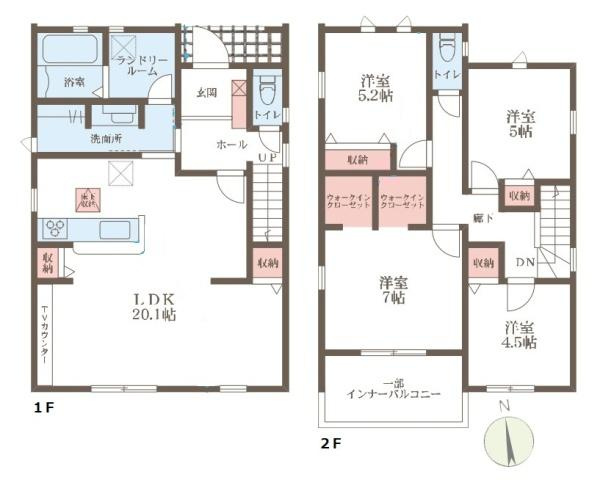 リーブルガーデン矢田山町 １号棟 ／新築一戸建の間取り