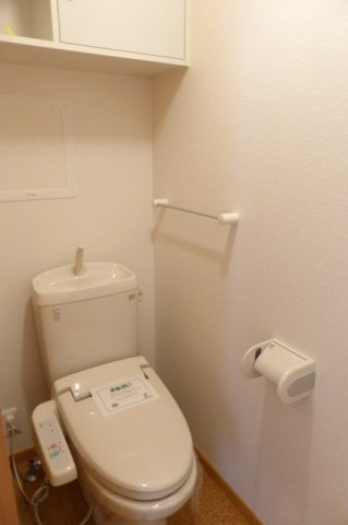 メゾンドリカムⅡのトイレ|落ち着いた色調のトイレです