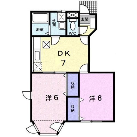 エレガントＢの間取り