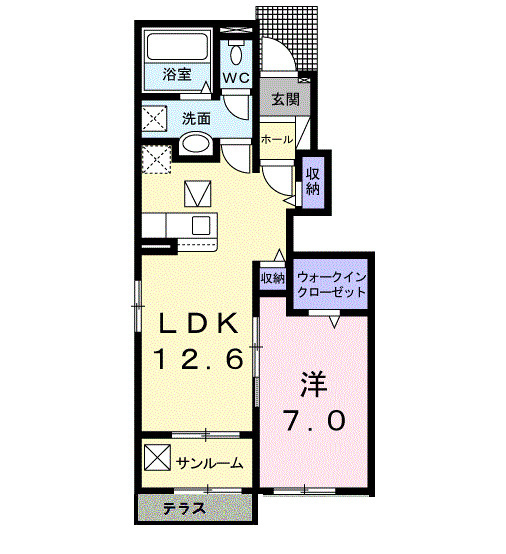 サンライズ菊池　Ⅱの間取り