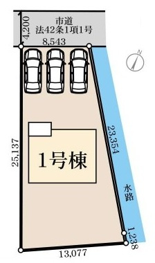 第2　常総市東野原　新築戸建ての区画図|区画図です♪