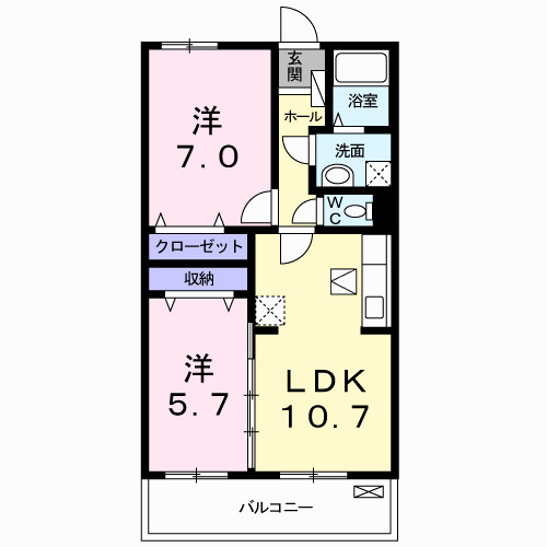 セレーノみのりＣの間取り