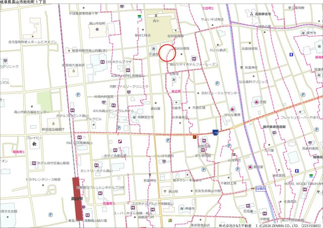 26/9/29NEW　戸建　高山市総和町2丁目の地図