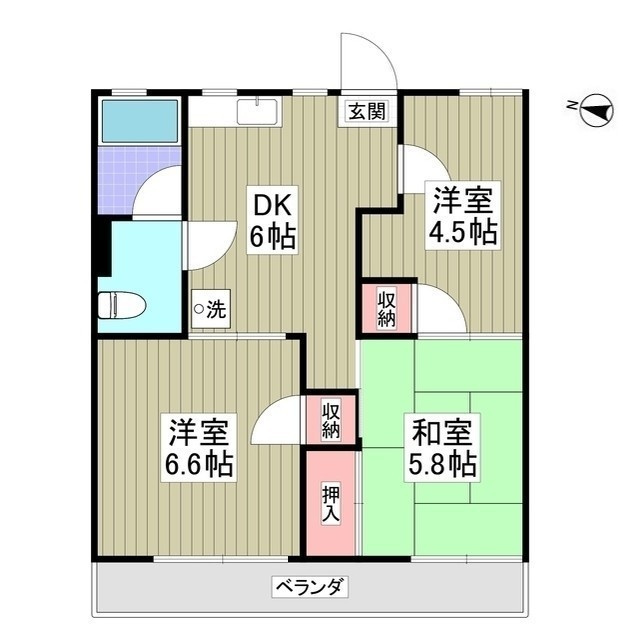 第二東新井ハイツの間取り