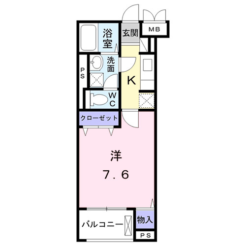 ヴィルヌーヴ　宇津木の間取り