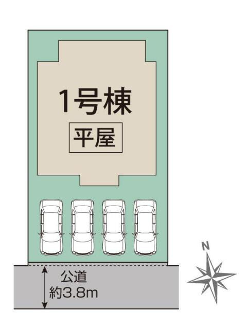 仲介手数料無料）一宮市浅井町前野１棟／１期１号棟の区画図|一宮市浅井町前野1棟 区画図