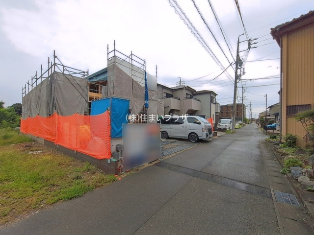 仲介手数料無料）一宮市浅井町前野１棟／１期１号棟の前面道路含む現地写真|9月6日 南西から撮影