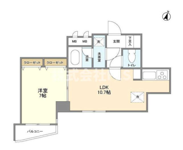 中央区日本橋浜町３丁目の賃貸マンションの間取り