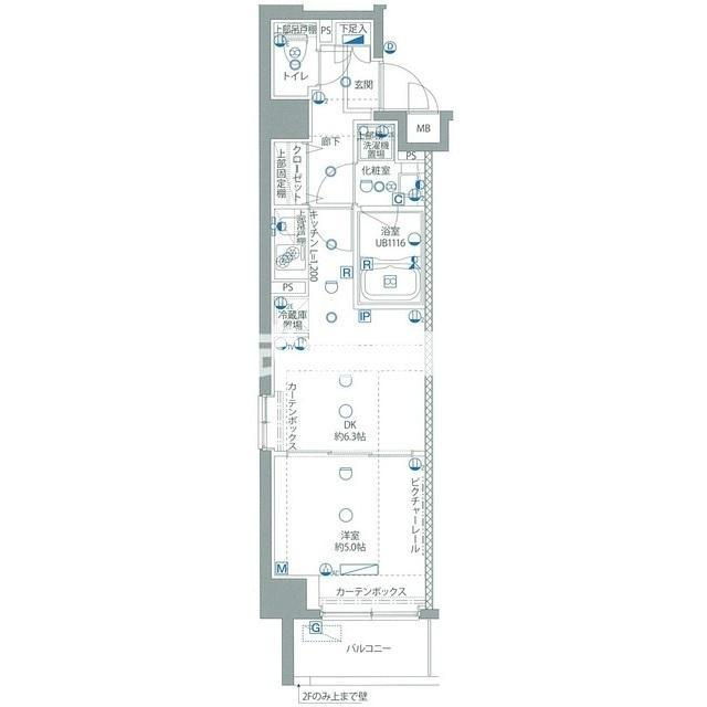 北区中十条４丁目の賃貸マンションの間取り
