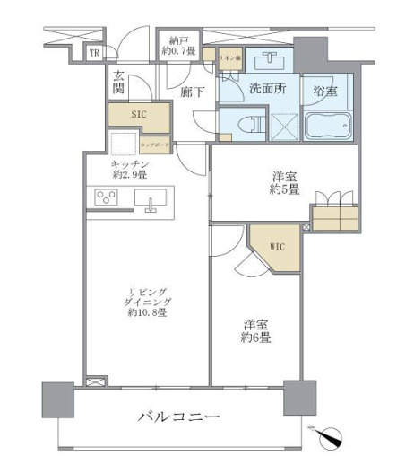 中央区新川２丁目の賃貸マンションの間取り