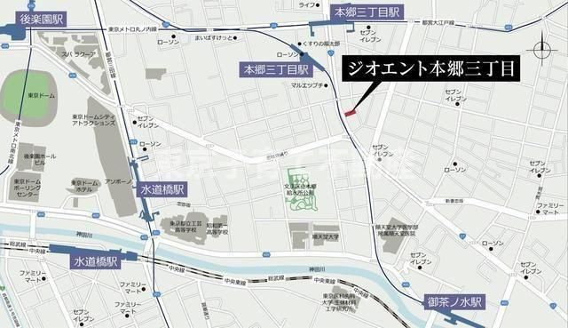 ジオエント本郷三丁目の地図