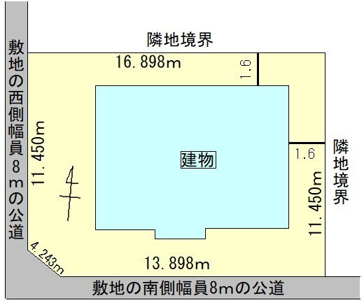 北見市大正127番28　中古売家の区画図
