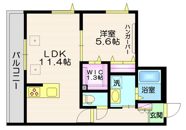 リベルテ中目黒の間取り|★角部屋２面採光★