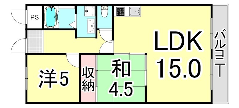 ベルトゥリー須磨の間取り