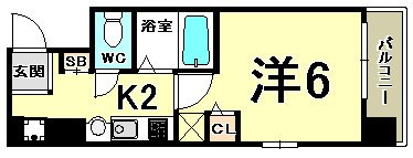 プレサンス三宮東アルバーナの間取り