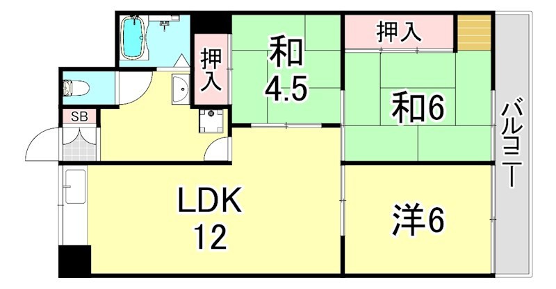 東朋第一マンションの間取り