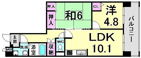 プロスペリテ神戸の間取り